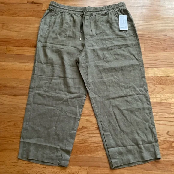 Athleta PLUS 2X Retreat Linen High Rise Wide Leg Pant - Picture 1 of 5